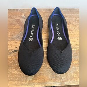 Rothy's Women The Flat Ballet Shoes Round Toe Black Size W 7.5